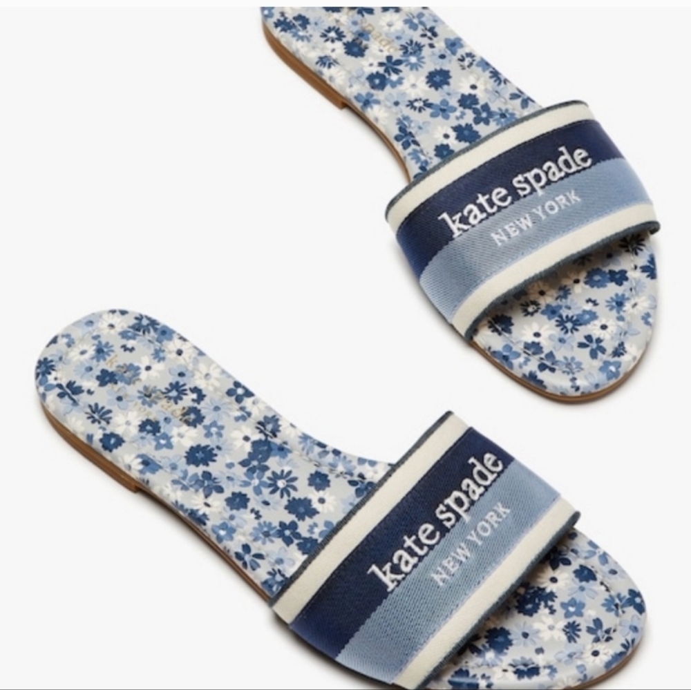 Kate Spade ♠️ meadow blue flay sandals